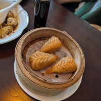 Mushroom dumplings at Tofu Vegan - Spitalfields in East London