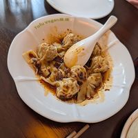 Spicy dumplings at Tofu Vegan - Spitalfields in East London