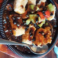 Black bean tofu at Tofu Vegan - Spitalfields in East London