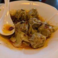 Wontons in a spicy sauce at Tofu Vegan - Spitalfields in East London
