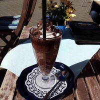 Iced cacoa (vegan) at Café Allerlei in Trier