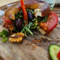 Muhammara Bagel at Café Allerlei in Trier