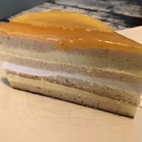 Mango cake - was nice but very sweet not that fruity at Café Allerlei in Trier