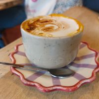 Pumpkin spiced latte at M Cafe in Carcavelos