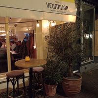 Outside at Vegitalian Pizza Bar in Utrecht