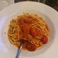 SPAGHETTI CON POMODORO made vegan without cheese  at Antico Forno in Boston