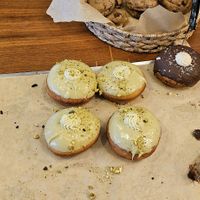 Hanukkah special donuts at Yogalah Bakery & Café in Pardes Hanna-karkur