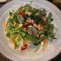 spicy kelp noodles & raw vegetables salad at Sexy Fish in Miami