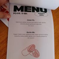 Lunch menu at KŸNO in Brno