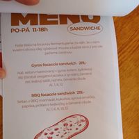 Lunch menu at KŸNO in Brno