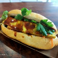 Vegan Lemongrass Tofu Banh Mi at Viet Rolls Corner in Greenslopes