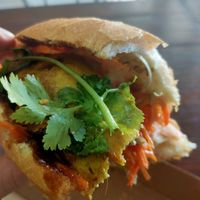 Lemongrass Tofu Banh Mi at Viet Rolls Corner in Greenslopes