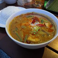 Khmer country style curry with tofu, $3.50  at Onederz Hostel in Siem Reap