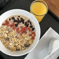 Vegan smoothiebowl  at Onederz Hostel in Siem Reap