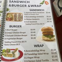 Menu (Mar 2024)  at Onederz Hostel in Siem Reap