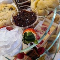 Scones with vegan cream at Friends of Oldway Tea Room in Paignton