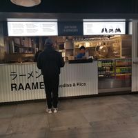 Grabbing of bowl of vegan ramen... at Raamen — Noodles by Adam & Albin in Stockholm