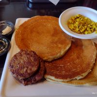 Pancake platter at Vine Vegan in Brandon