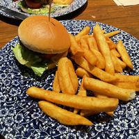Vegan burger  at The Myrtle Grove in Bingley