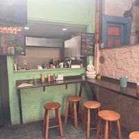 outdoor seating  at Vegan Tasty in Santiago