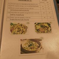 Menu at Aeki's Bar in Chumphon