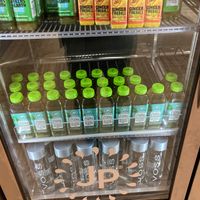Fridge with items at LGA - Juice Press in Queens