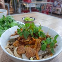Cao Lau at Quán Chay Phúc An in Hoi An