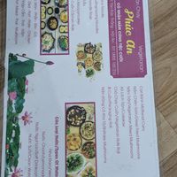 Menu at Quán Chay Phúc An in Hoi An