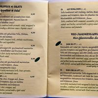Menu page at Chay Village at Chay Village in Berlin