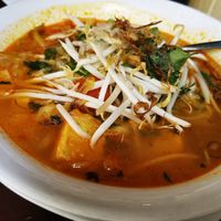 Soup with tofu and veggies at Chay Village in Berlin
