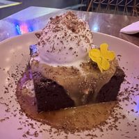 Brownie with coconut sorbet  at Love Vibe - DIFC in Dubai