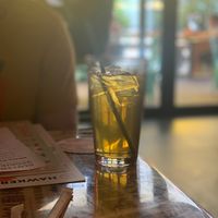 Blackberry jasmine iced tea (not sweet)  at Hawkers Asian Street Food in Bethesda