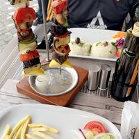 Nicely presented yet small side salad   at O Catraio in Albufeira