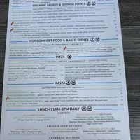 Vegan menu  at Picazzo's Organic Italian Kitchen in Sedona