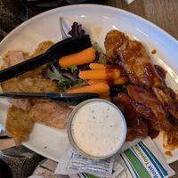 Vegan Chick'n Wing Bites (half with BBQ sauce) at Picazzo's Organic Italian Kitchen in Sedona
