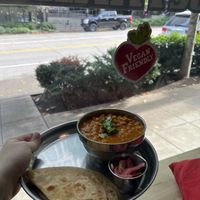 Chana masala with roti  at Lassi & Spice - SLU in Seattle