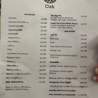 Drinks   at Oak in Prague