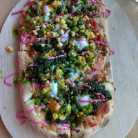 'G(arden) walk' pinsa at Turbo Lama in Bern