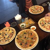 pizza on the bottom is vegan  at Pizza Lovers in Hanoi