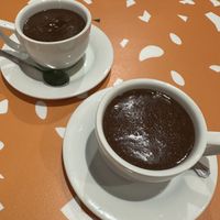 Soy milk hot chocolate  at Churrissimo in Zaragoza