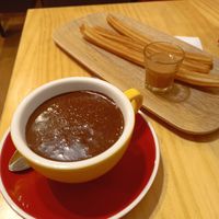 Vegan chocolate churros and lotus cream at Churrissimo in Zaragoza