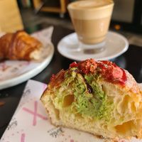 Inside the mechanism cronut at Croix Croissant in Flemington