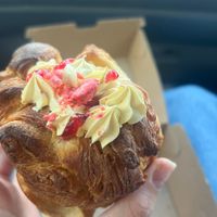 Raspberry passion fruit cruffin 10/10  at Croix Croissant in Flemington