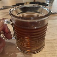 Barley tea, in Japanese called mugicha    at Luma Riverfront Bar & Eatery in Petaluma