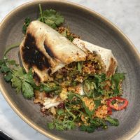 Vegan burrito at Red Roaster in Brighton