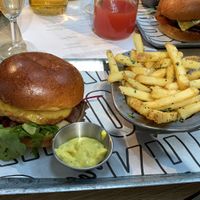 Vegan impossible burger  at Red Roaster in Brighton