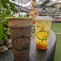 Hojicha & passion fruit soda at Kamu Kamu in Bangkok