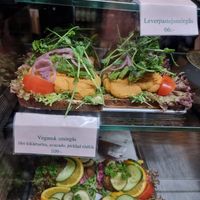 Sandwich display at Konditori Lyran in Stockholm