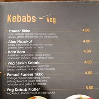 Vegetarian Kebabs at 7 Spices Restaurant in Aqaba