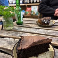 27 May 2025
Chocolate fudge cake at Nutmeg + Thyme in Burford